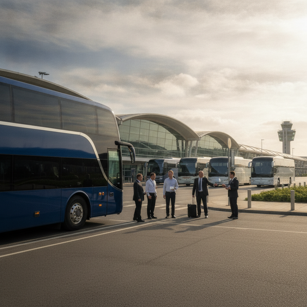 Meet & Greet at Stansted — executive coach meeting a group at Stansted Airport